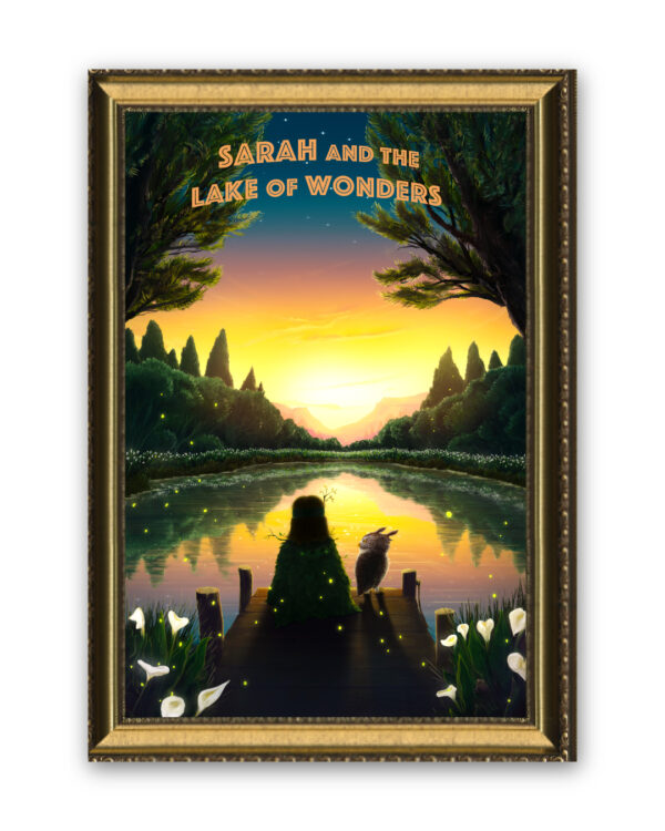 My lake of Wonders Painting Long Hair with Your Child’s Name - Image 4