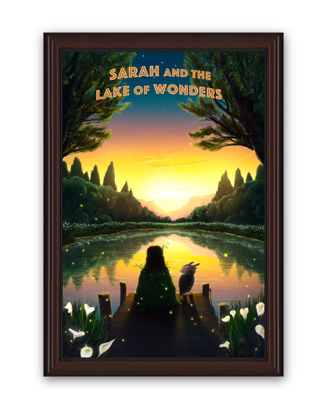 My lake of Wonders Painting Long Hair with Your Child’s Name